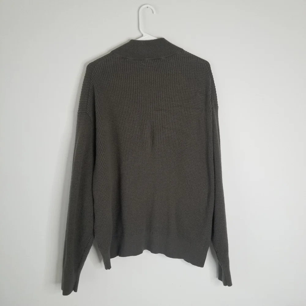 Cremieux Classics Pima Cotton/Cashmere Blend Long Sleeve Ribbed Sweater XXL